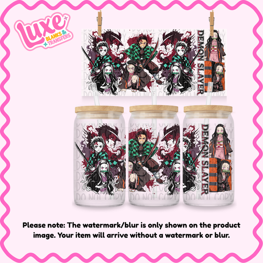 16oz UV DTF Wrap | D3m0n Sl4y3r Anime | #4031