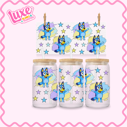 16oz UV DTF Wrap | Blue Stars | #3236
