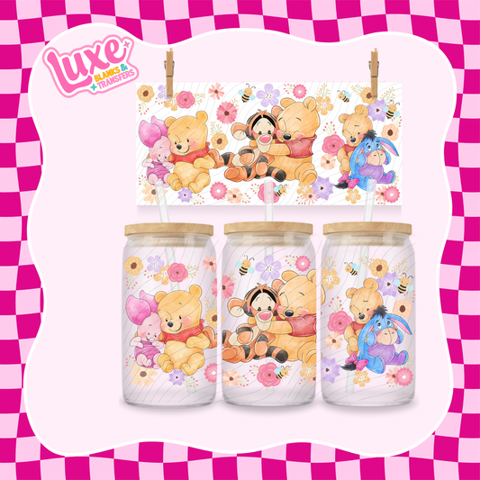 Cutesy Win & Friends | 16oz UV DTF Wrap | #1479