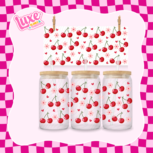 Cherry Flowers 2 UV DTF Wrap (#1007)