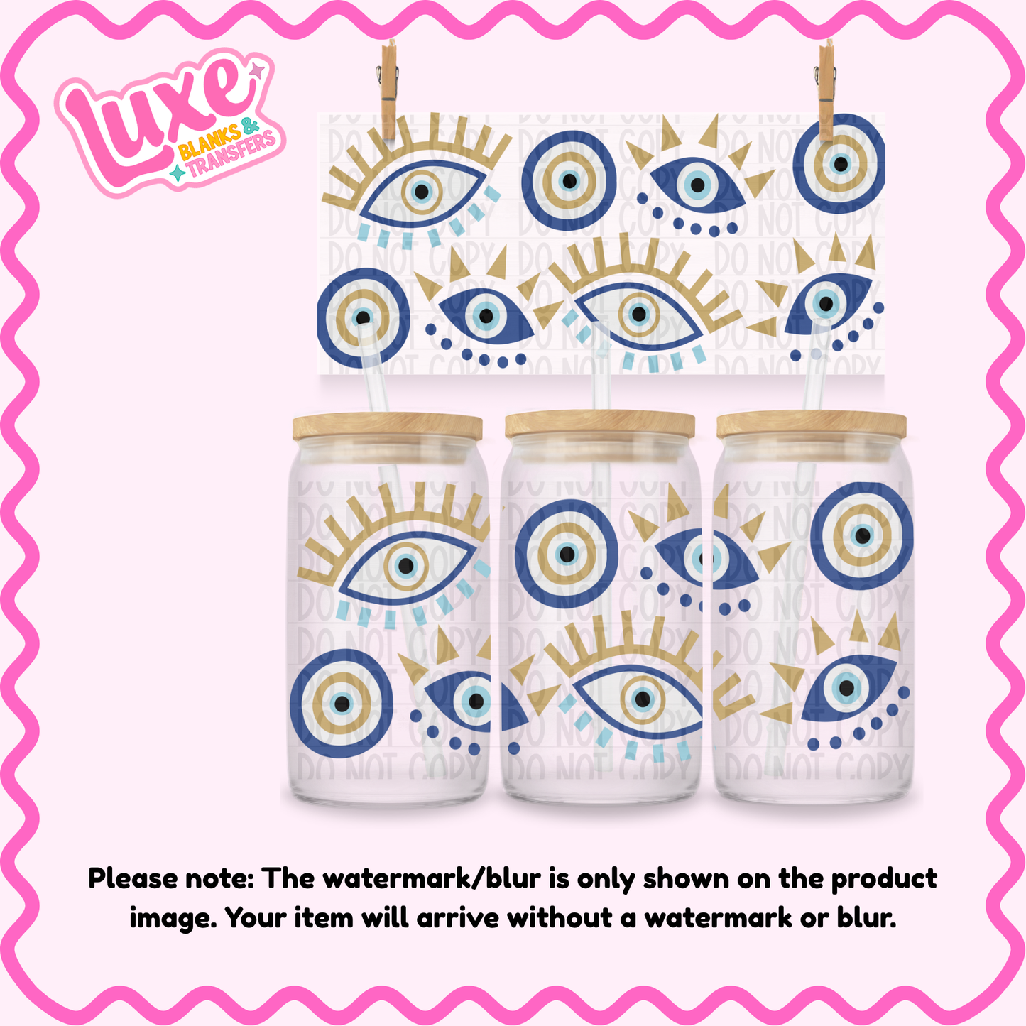 16oz UV DTF Wrap | Evil Eye | #4223