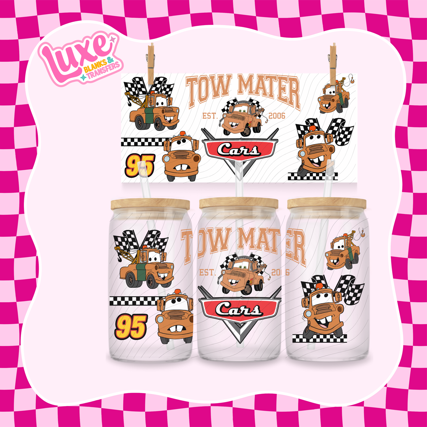 Tow M Character | 16oz UV DTF Wrap | #1484