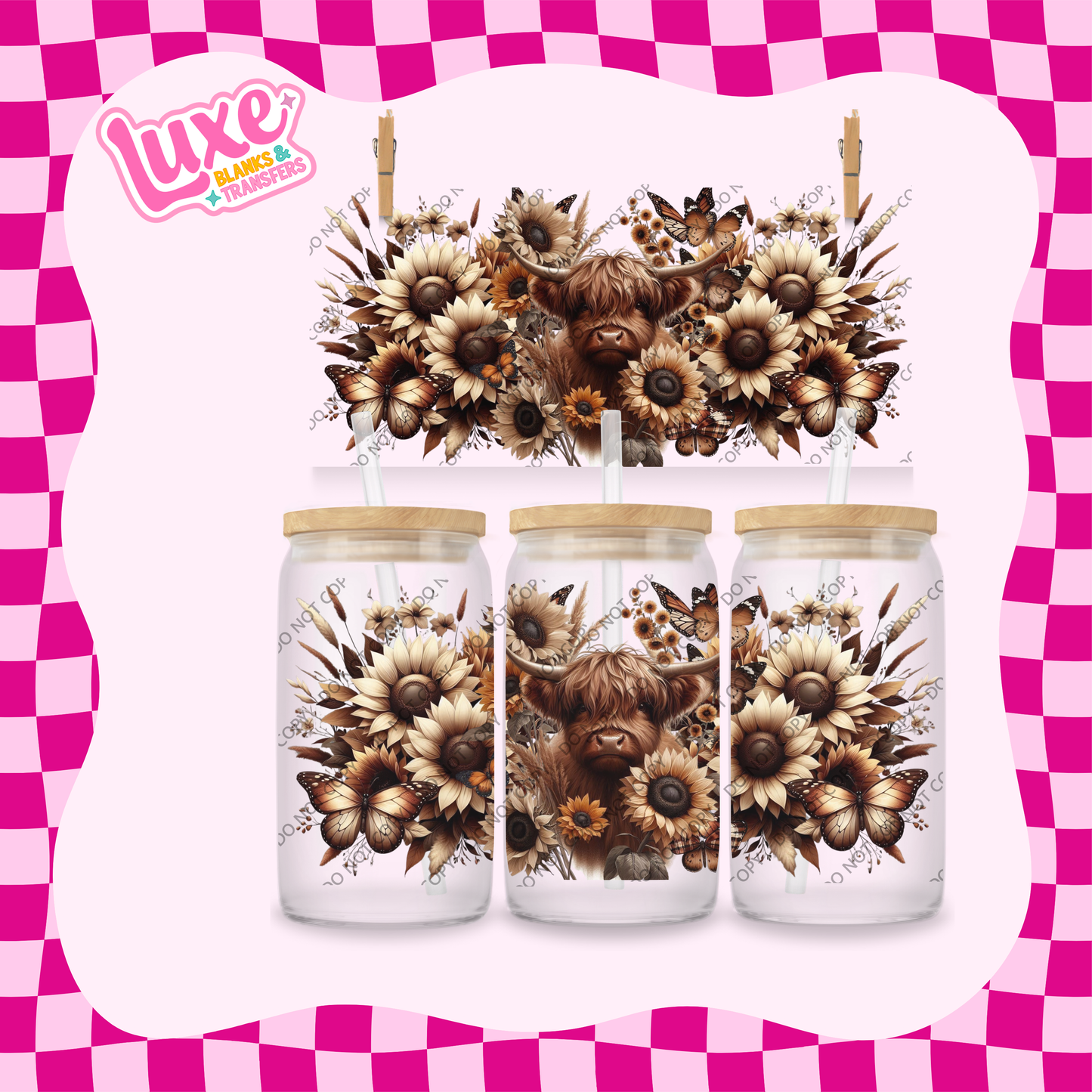 16oz UV DTF Wrap | Highland Rustic | #1971