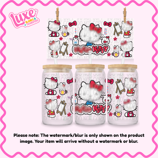 16oz UV DTF Wrap | Hi Cat Red | #1646