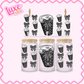 16oz UV DTF Wrap | CC Black Bows | #3243