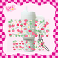 Mini Keychain Tumbler UV DTF Wrap | Strawberries Pattern | #E36