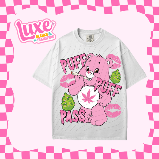 Pink Smoking Bear | DTF Heat Transfer | #35