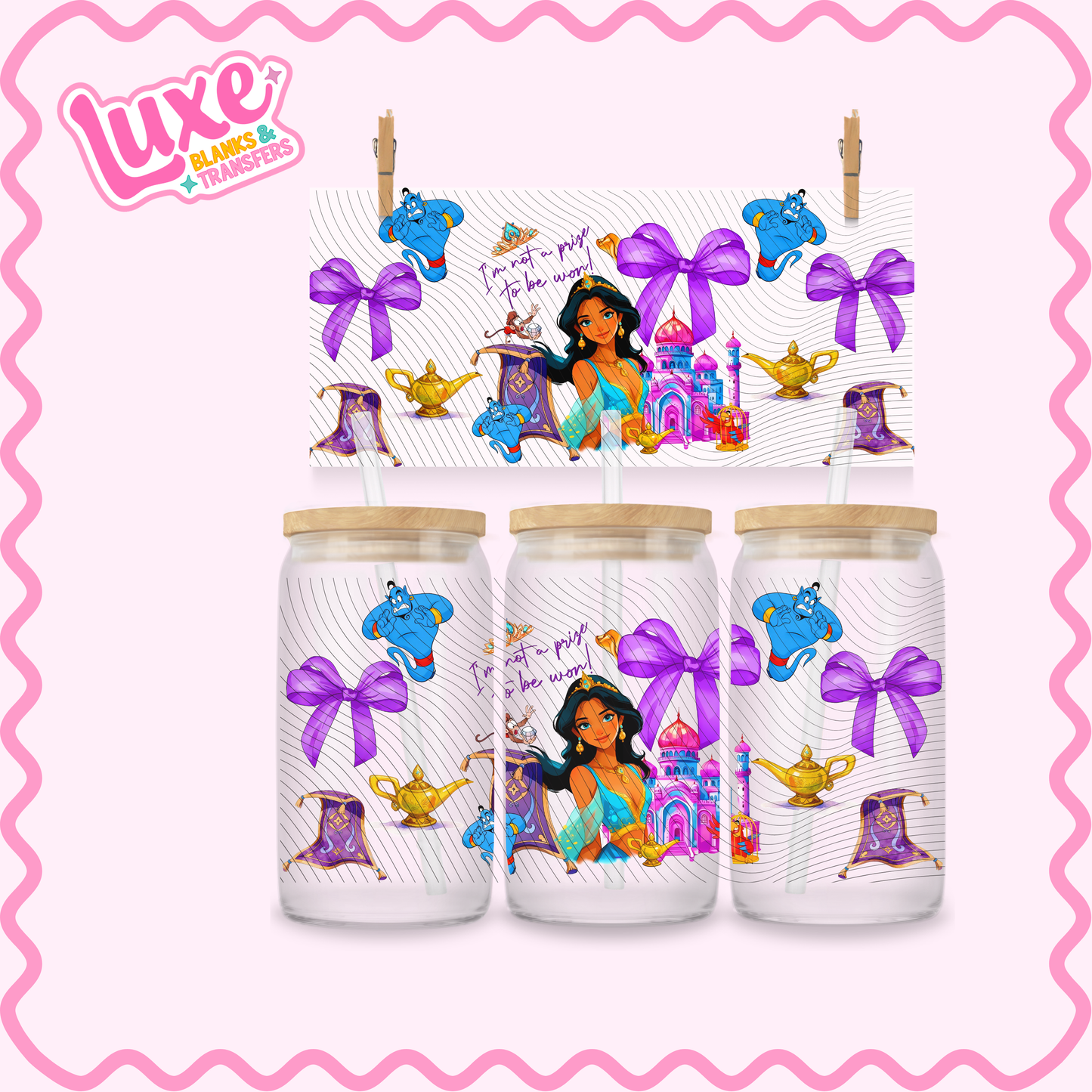 16oz UV DTF Wrap | Arabian Princess | #2765