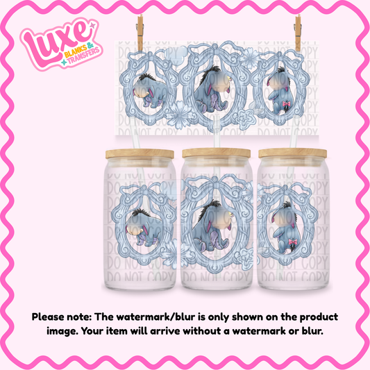 16oz UV DTF Wrap | Cutesy Donkey Frame | #3718