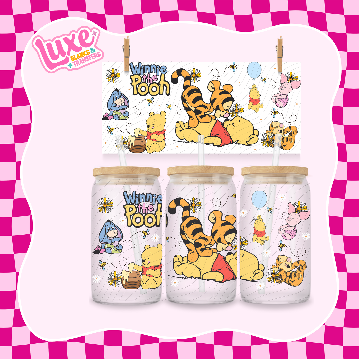 Win & Friends Cute | 16oz UV DTF Wrap | #1489