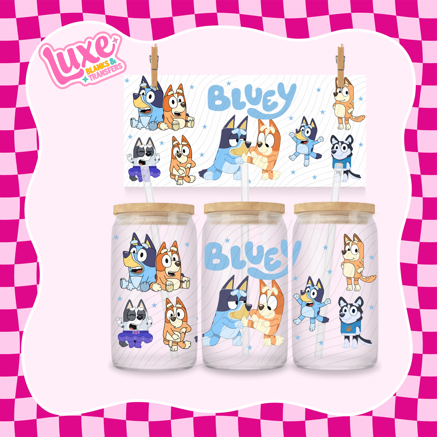 Blue Dog Show | 16oz UV DTF Wrap | #1491