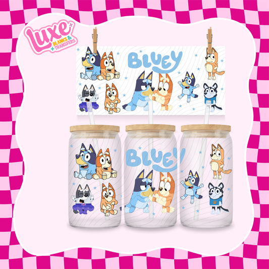 Blue Dog Show | 16oz UV DTF Wrap | #1491