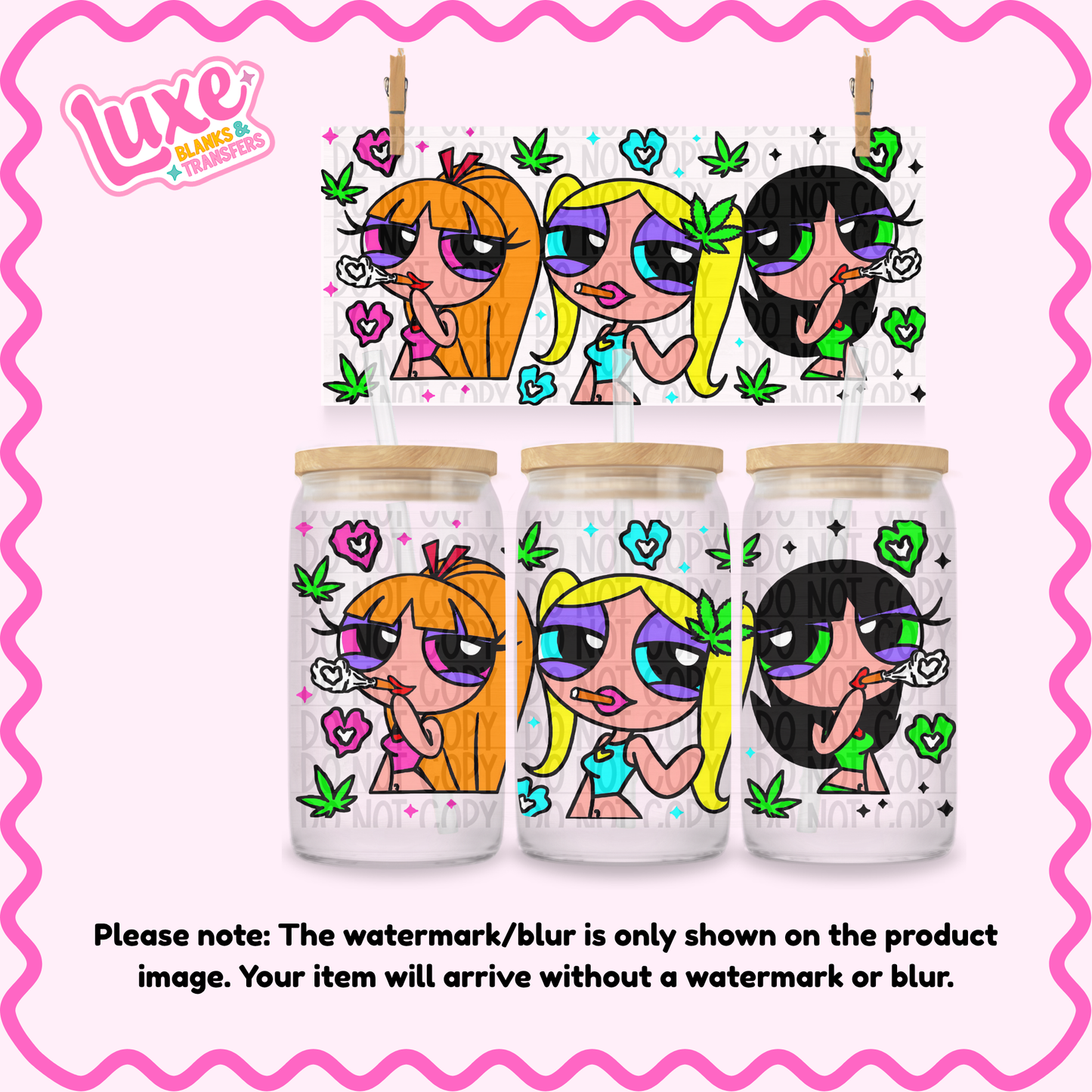 16oz UV DTF Wrap | PPG Girls Smoking | #N262
