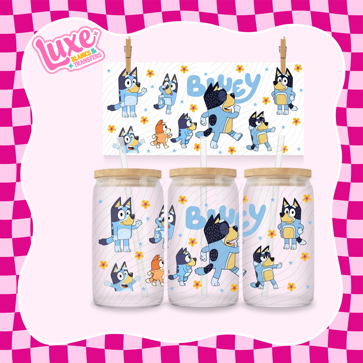 Blue Dog Show | 16oz UV DTF Wrap | #1492