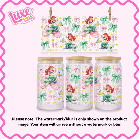 16oz UV DTF Wrap | Mermaid Bows | #1658