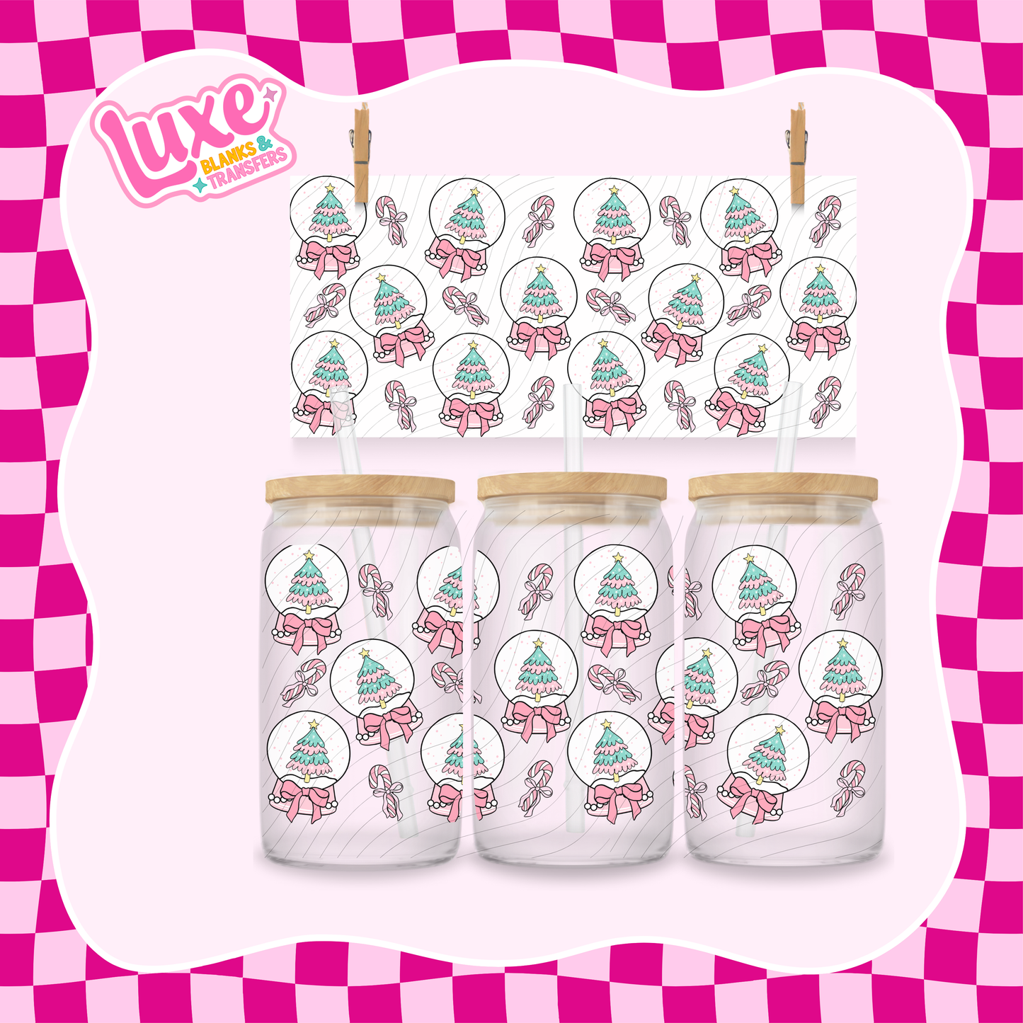 Xmas Snow Globe UV DTF Wrap (#999)