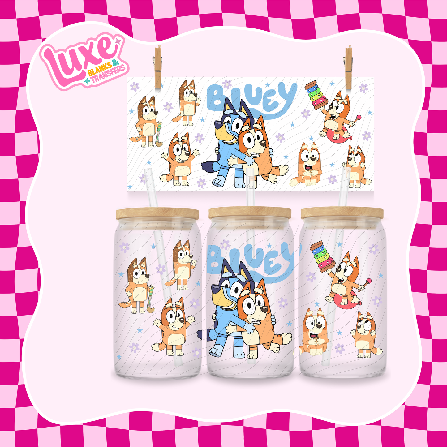 Blue Dog Show | 16oz UV DTF Wrap | #1493