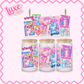 16oz UV DTF Wrap | Blue & Pink Alien Stamps | #3252