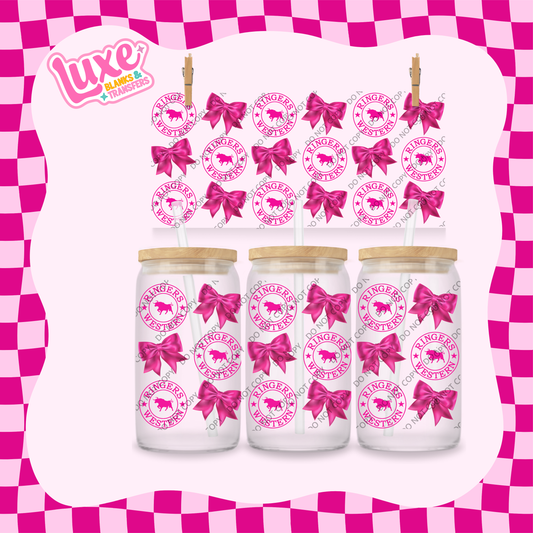 16oz UV DTF Wrap | Ringers Bows Small | #1982