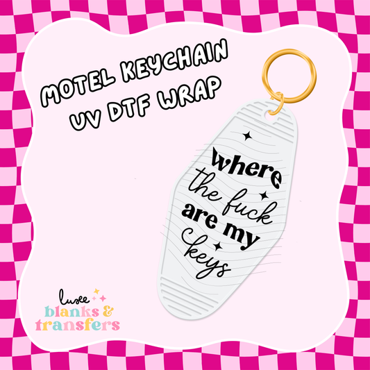 Motel Keychain UV DTF Wrap (#C37)