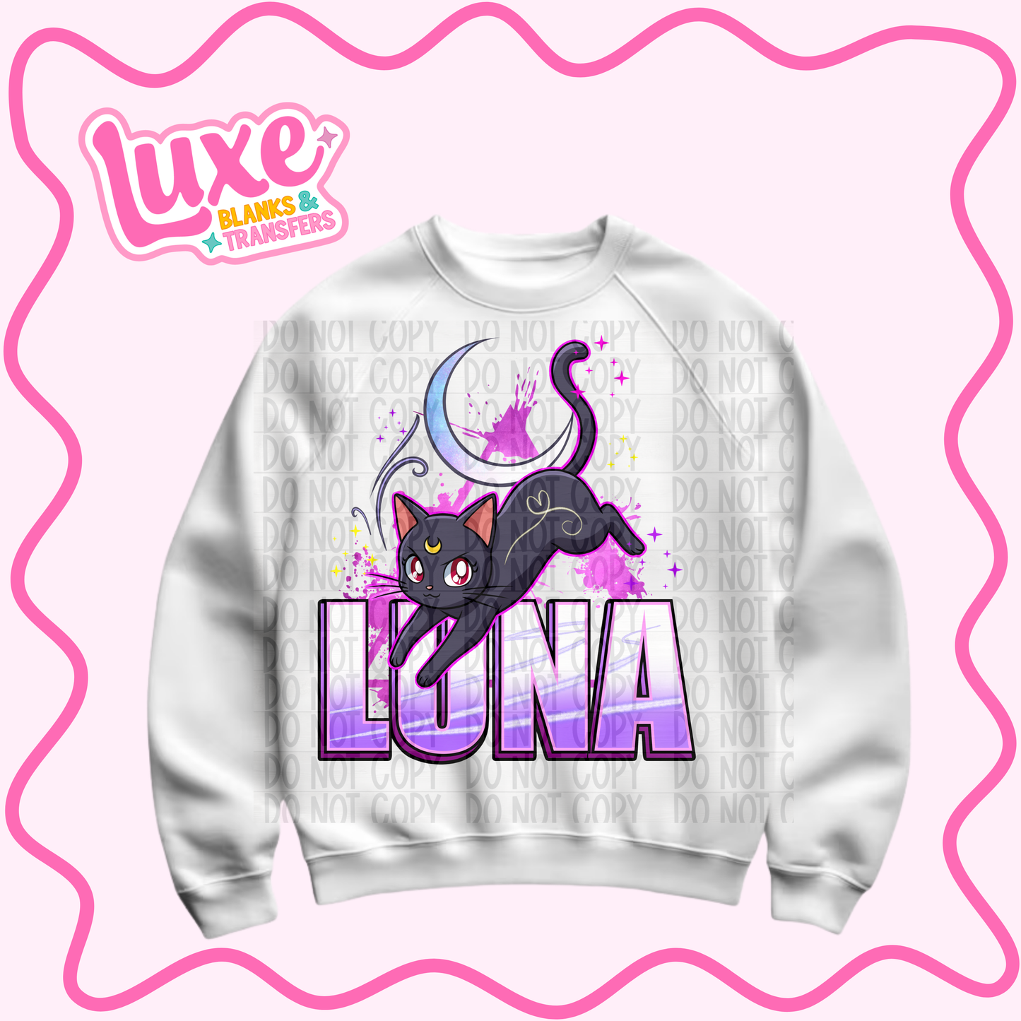 DTF Heat Transfer | Luna Cat Sailor | #770