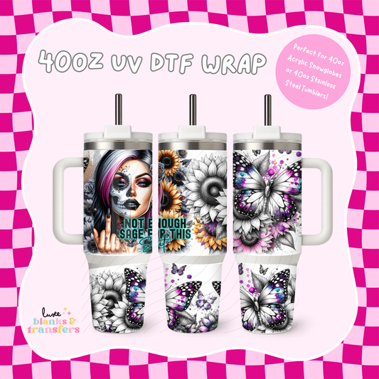 Tattoo Girl 40oz UV DTF Wrap (#B37)