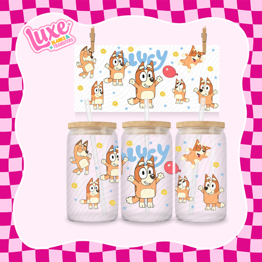 Blue Dog Show | 16oz UV DTF Wrap | #1495