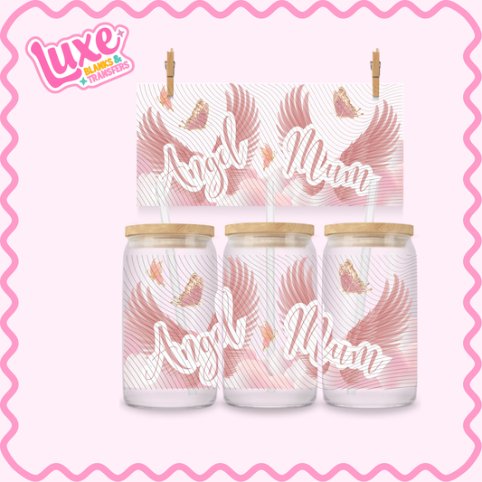 16oz UV DTF Wrap | Angel Mum | #2772