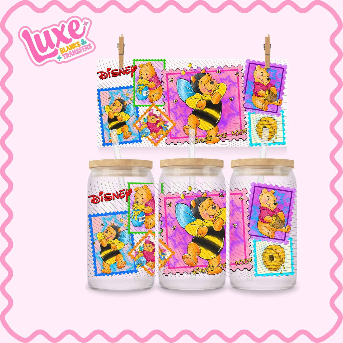 16oz UV DTF Wrap | Win Bee Stamps | #3254
