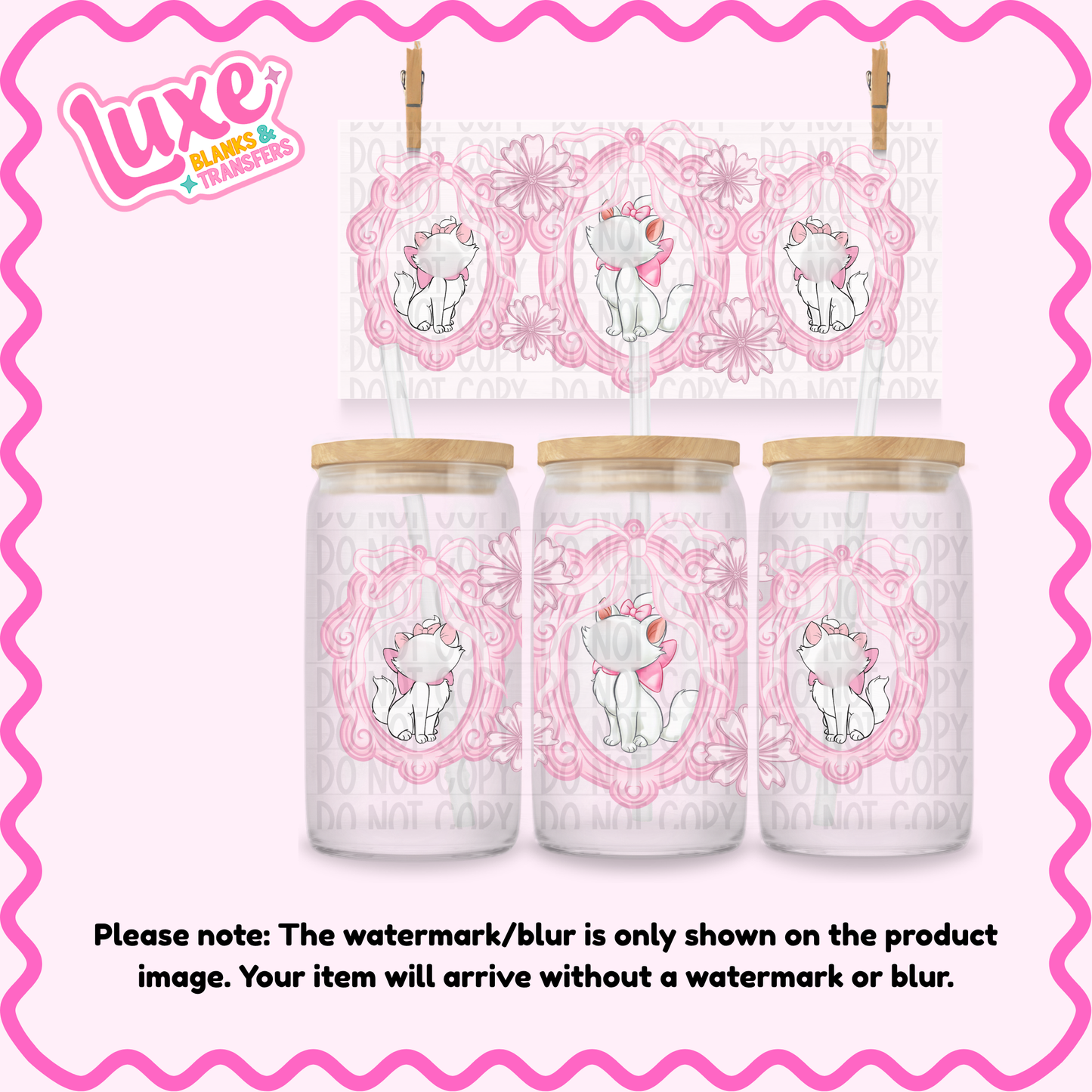 16oz UV DTF Wrap | Cutesy M4r1e Frame | #3726