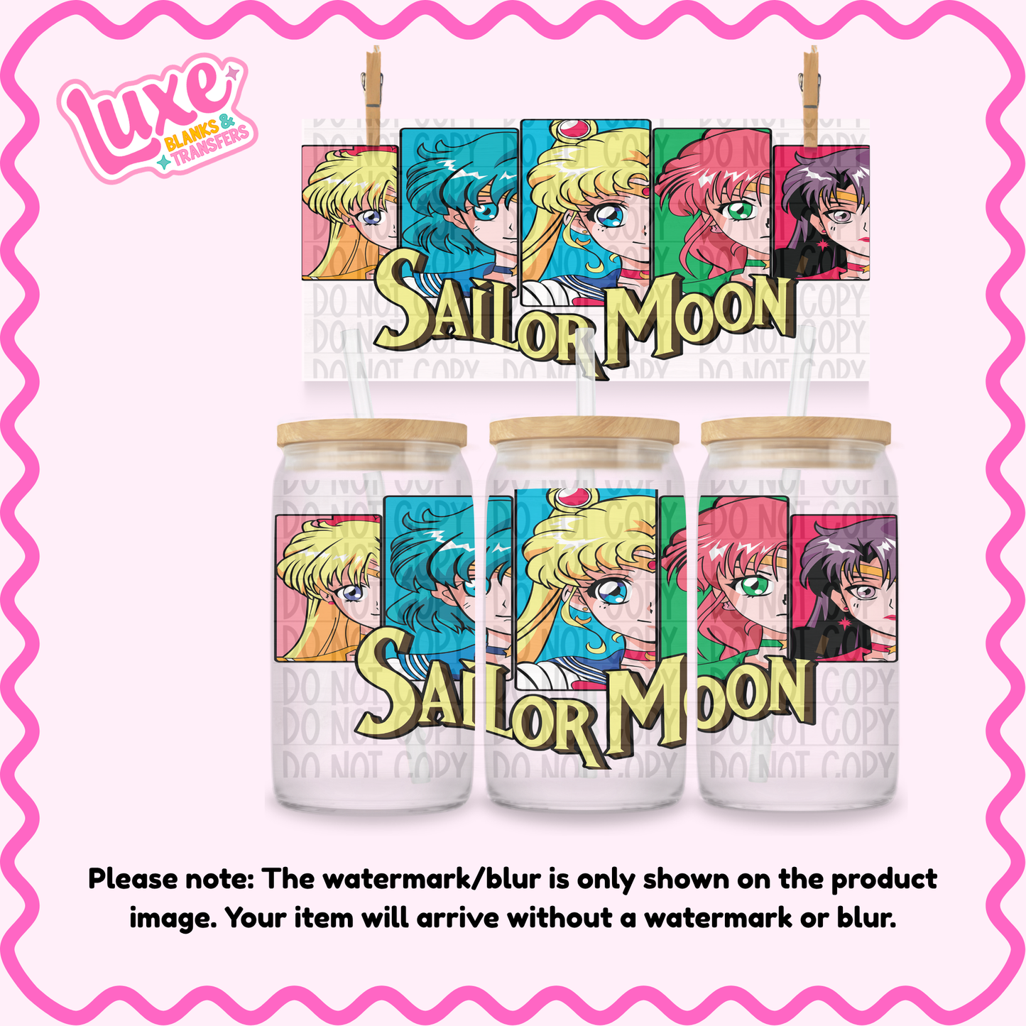 16oz UV DTF Wrap | Sailor M00n Anime | #N267