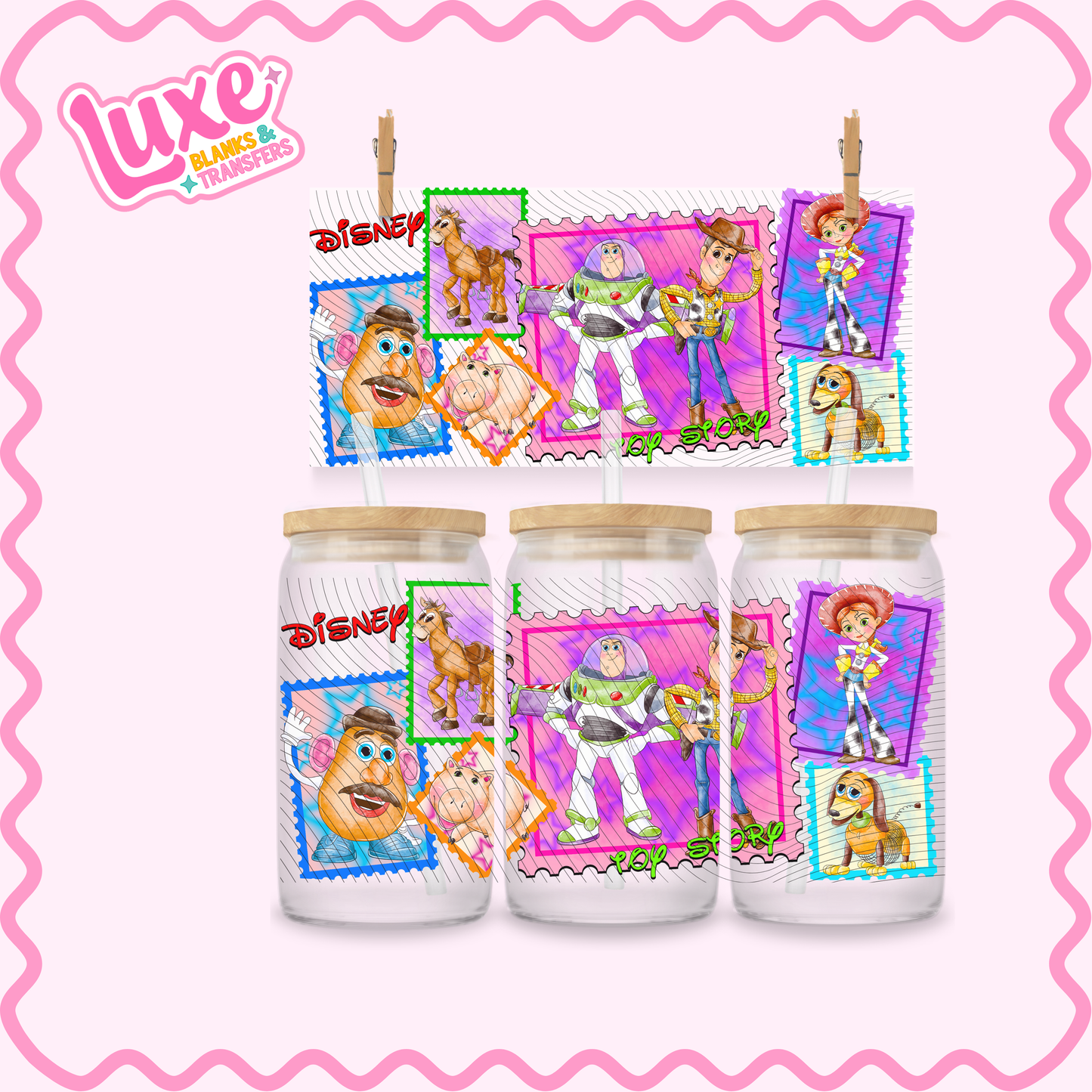 16oz UV DTF Wrap | Toy Stamps | #3256