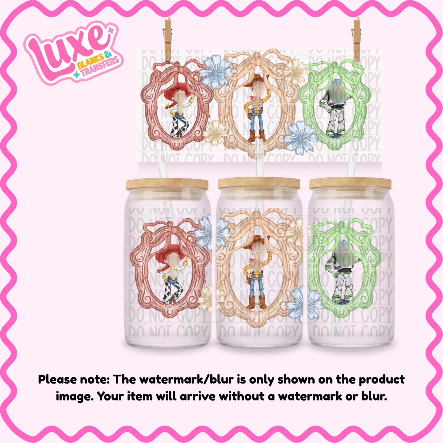 16oz UV DTF Wrap | Cutesy T0ys Frame | #3728