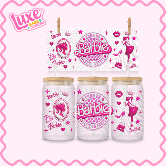 16oz UV DTF Wrap | B Girl Hot Pink | #2777