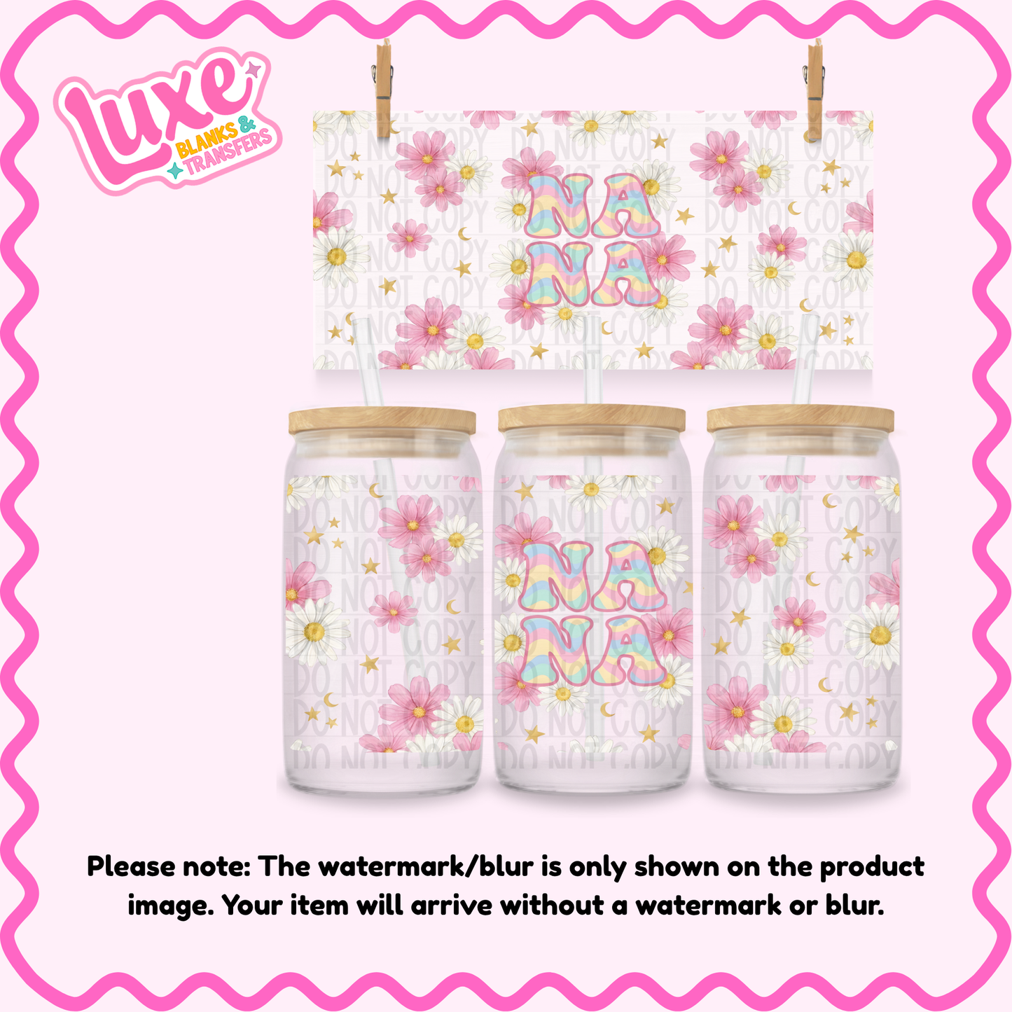 16oz UV DTF Wrap | Nana | #4245