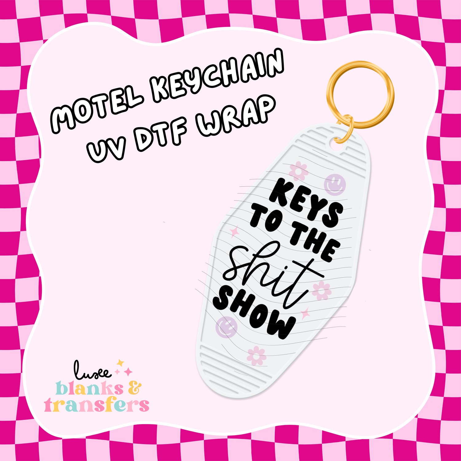 Motel Keychain UV DTF Wrap