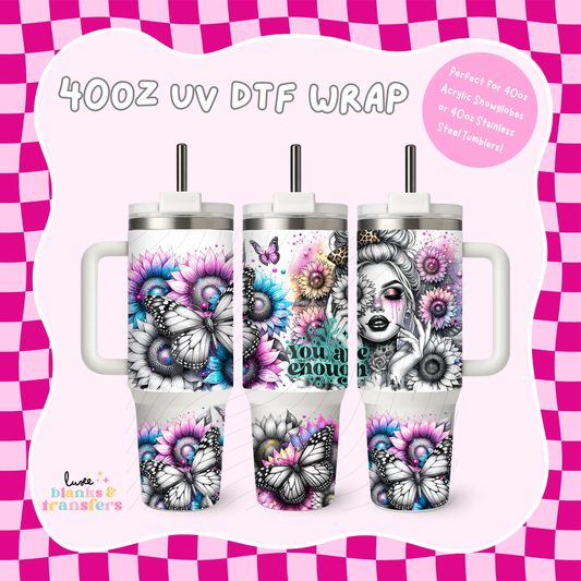 Tattoo Girl 40oz UV DTF Wrap (#B38)