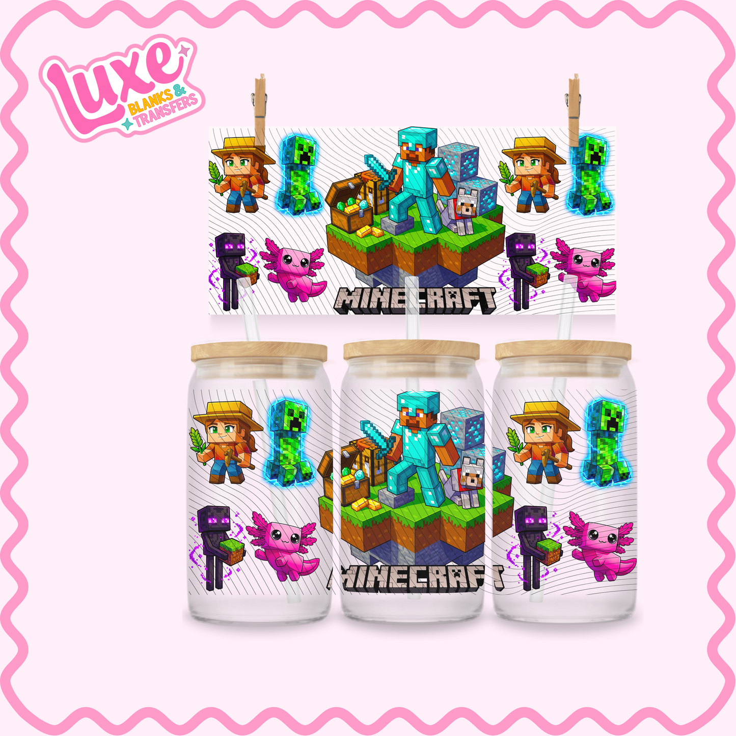 16oz UV DTF Wrap | Mine Game | #3264