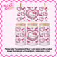 16oz UV DTF Wrap | Hi Cat Pink Heart | #N105