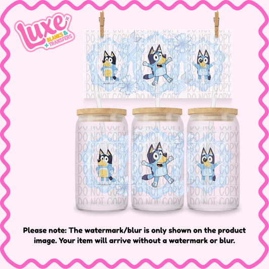 16oz UV DTF Wrap | Cutesy Blu3 D0g Frame | #3736