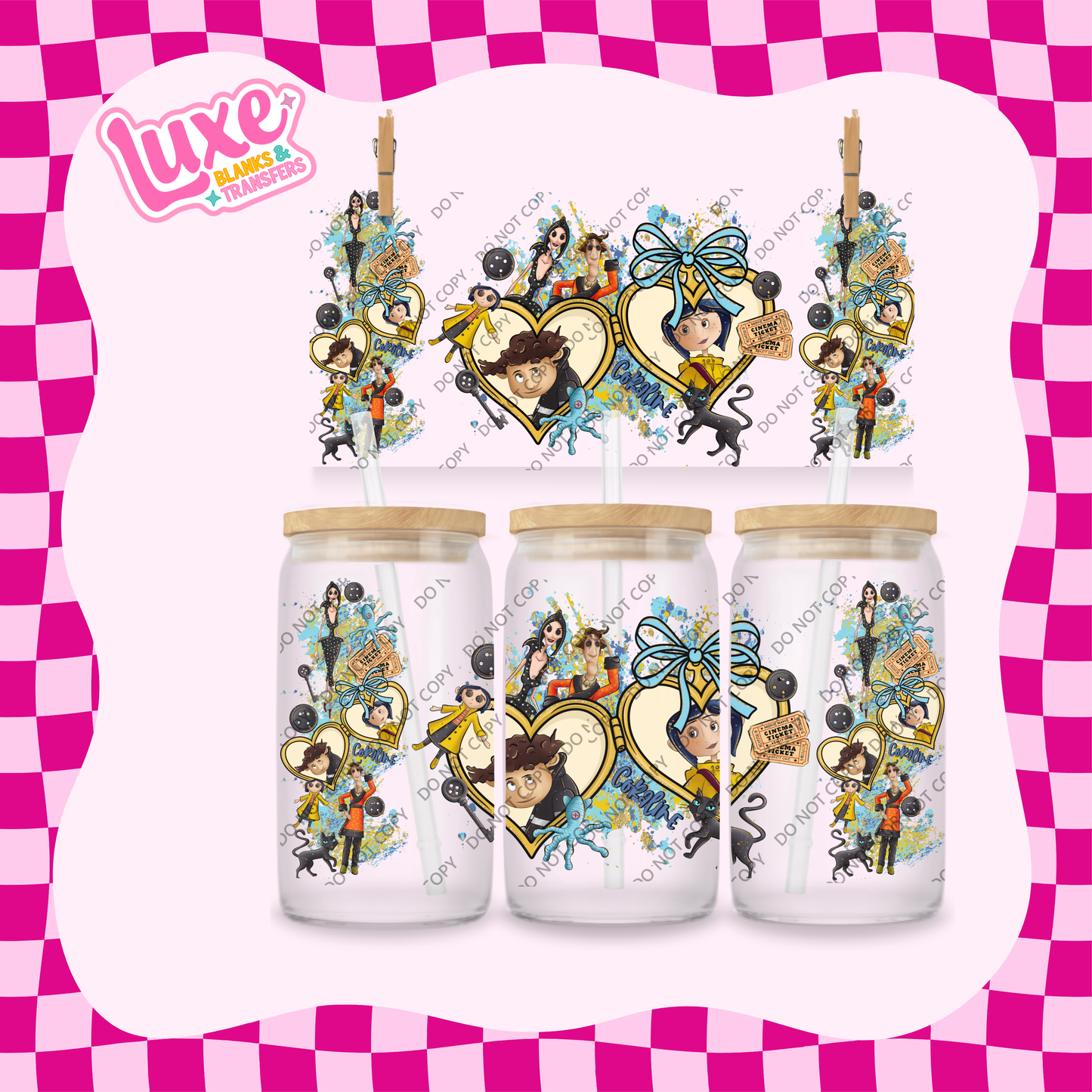 16oz UV DTF Wrap | Cora Locket | #1995