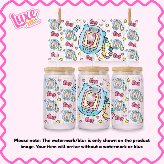 16oz UV DTF Wrap | Hi Cat Gotchi | #N106