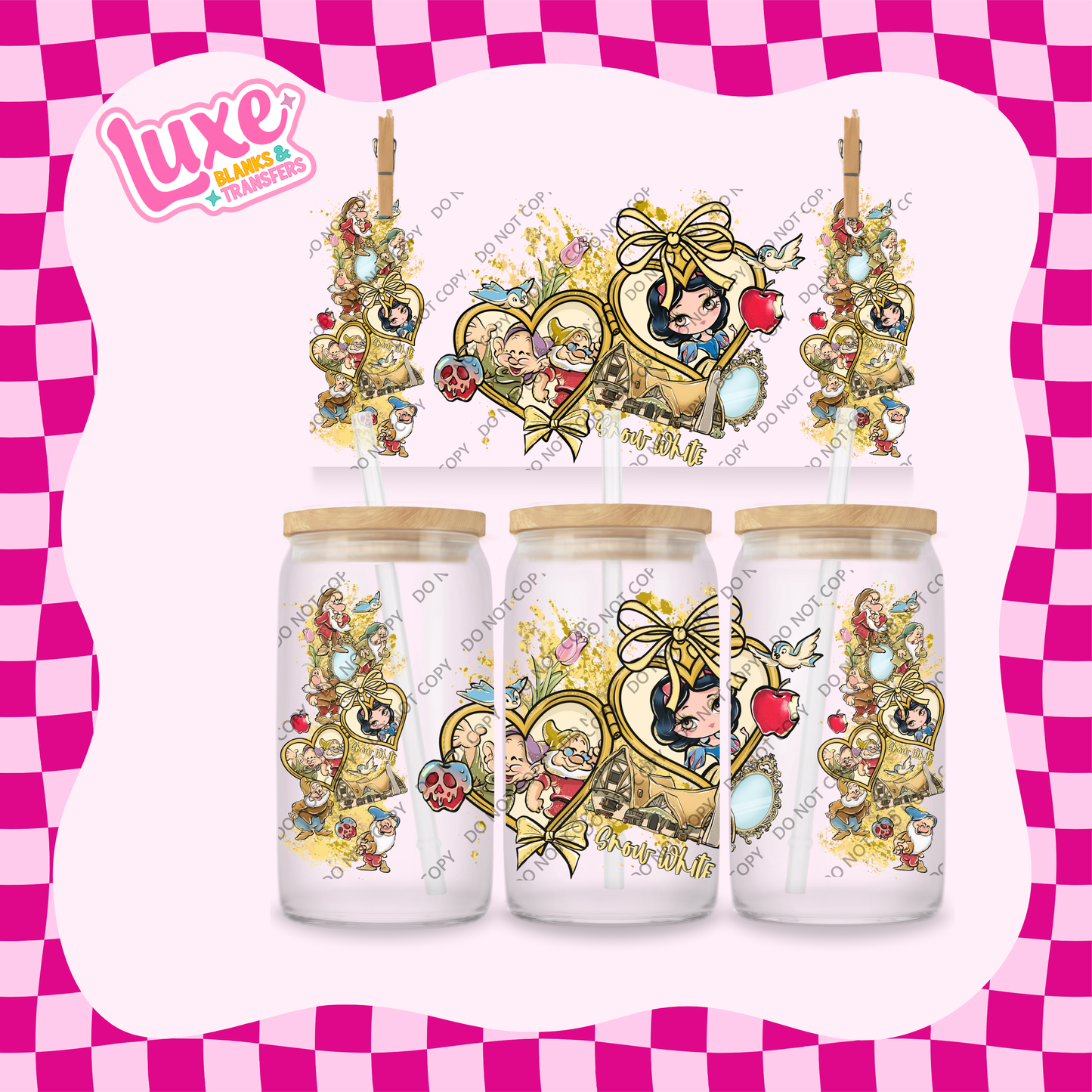 16oz UV DTF Wrap | Snow Princess Locket | #1996