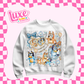 DTF Heat Transfer | Blue Dog Locket | #642