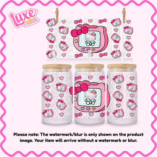 16oz UV DTF Wrap | Hi Cat Gotchi | #N108