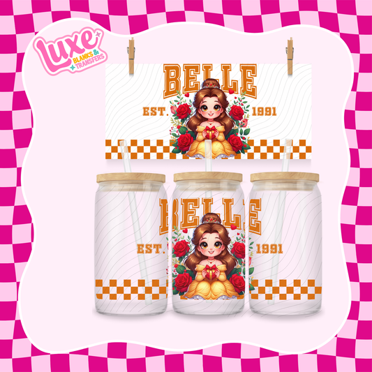 Beauty Princess Character | 16oz UV DTF Wrap | #1510