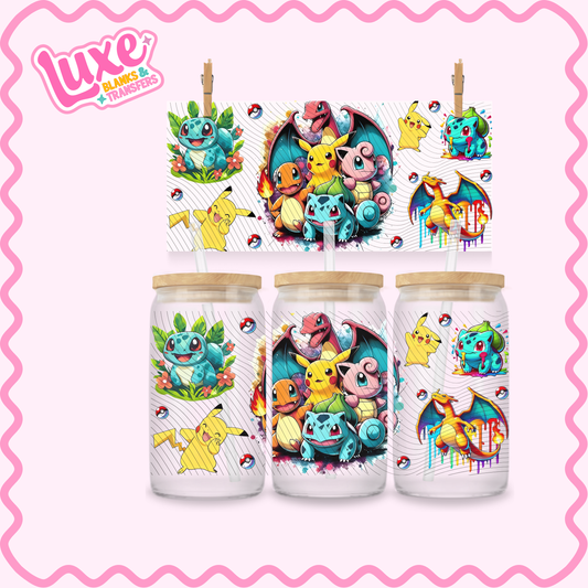 16oz UV DTF Wrap | Poke Characters | #3269