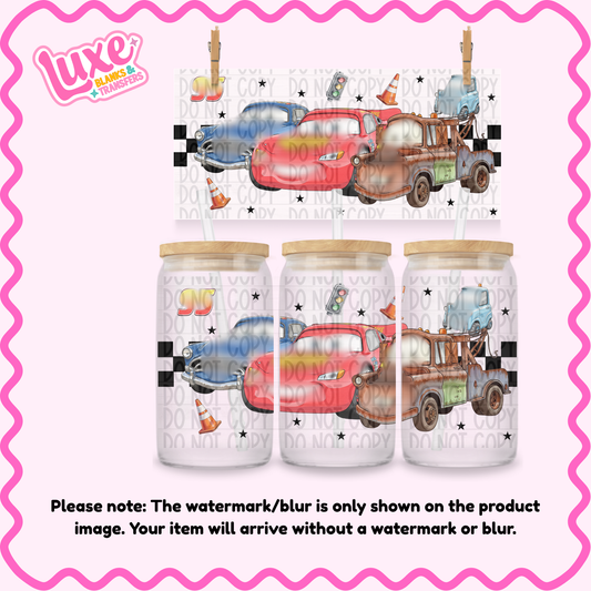 16oz UV DTF Wrap | Race Car Checkered | #1736