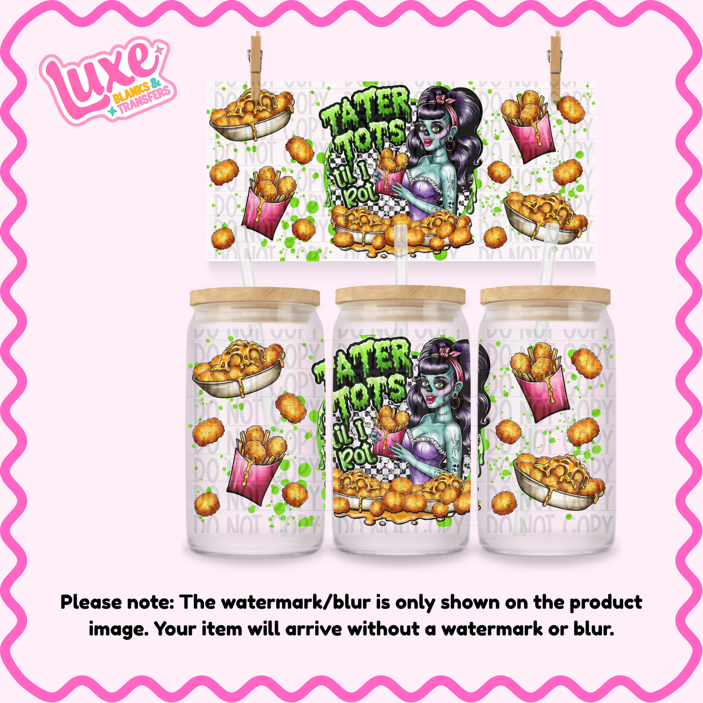 16oz UV DTF Wrap | Spooky Tots | #N282