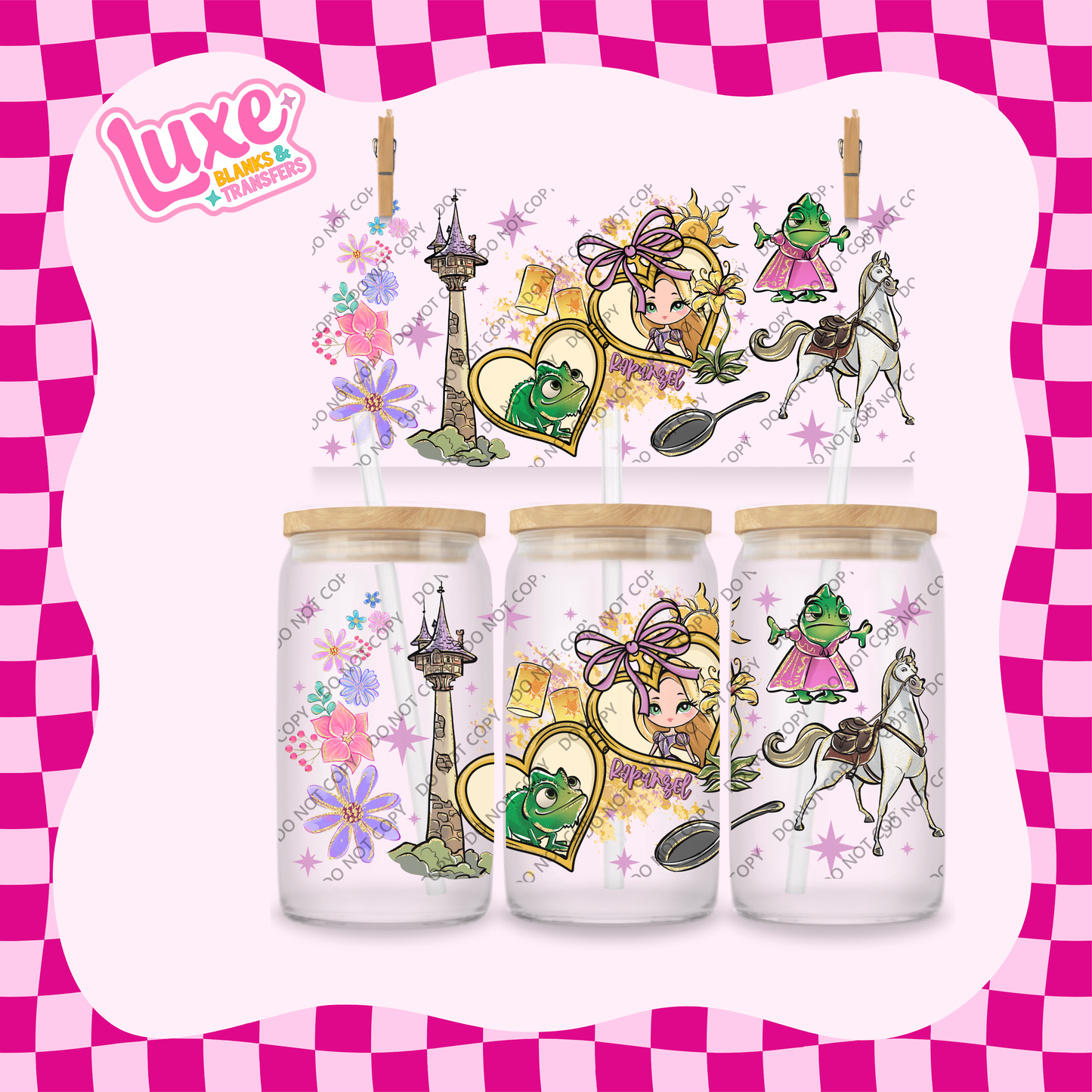 16oz UV DTF Wrap | Tangled Princess Locket | #2000